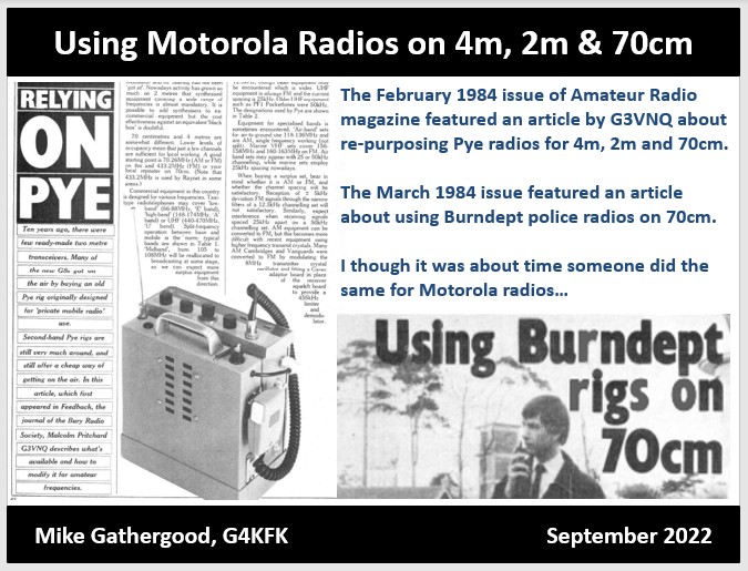 An old Magazine cutting showing Motorola Radios