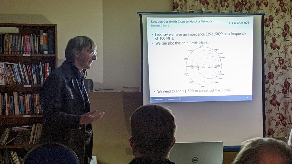 Neil G0SVN introducing the BARC Members to the Smith Chart