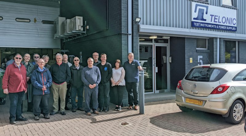 A group photo of Bracknell Amateur Radio Club visiting Telonic Instruments