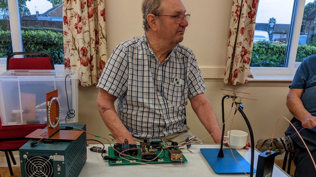 Steve G4AUC presenting his 'Antenna Circus'