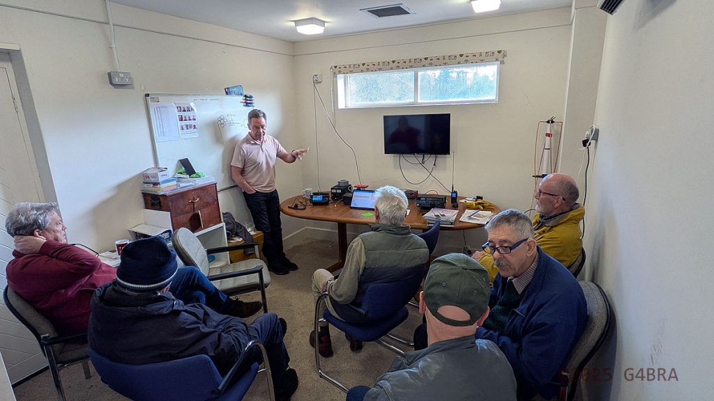 Paul G4HLF presenting to members of the CCW Mens Shed