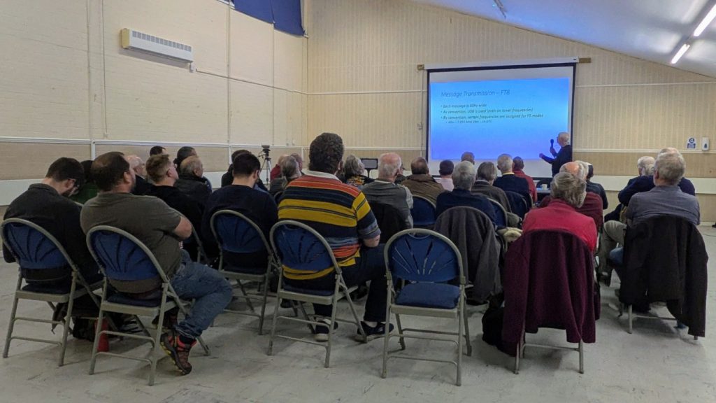 Mick G0MGK Presenting to Bracknell Amateur Radio Club
