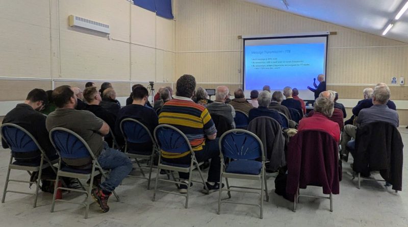 Mick G0MGK Presenting to Bracknell Amateur Radio Club