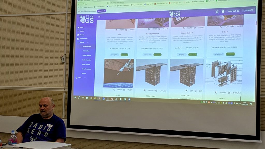 Dom M9WHQ presenting on TinyGS for Bracknell Amateur Radio Club BARC