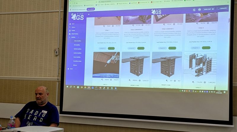 Dom M9WHQ presenting on TinyGS for Bracknell Amateur Radio Club BARC