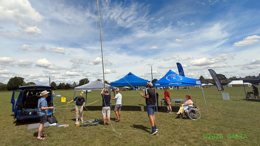 Bracknell ARC Setting up at the 1st Twyford Scouts